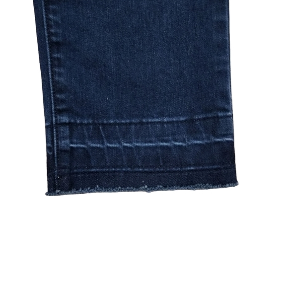 Michael Kors Izzy Skinny Dark Navy Raw Hem Jeans - 6 - Picture 6 of 7